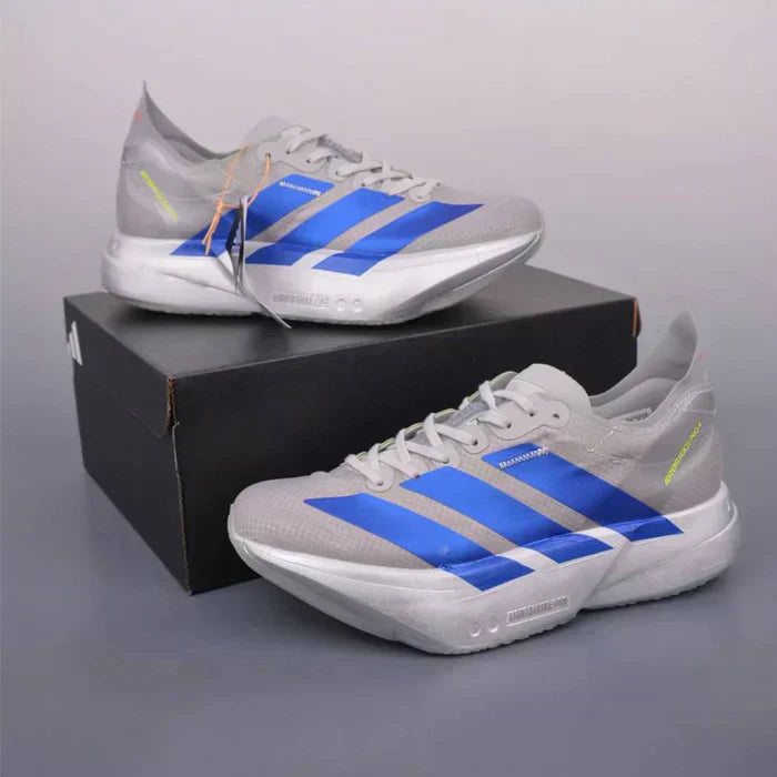 Adidas Adizero Adios Pro 4 - Cinza Metalico/Azul
